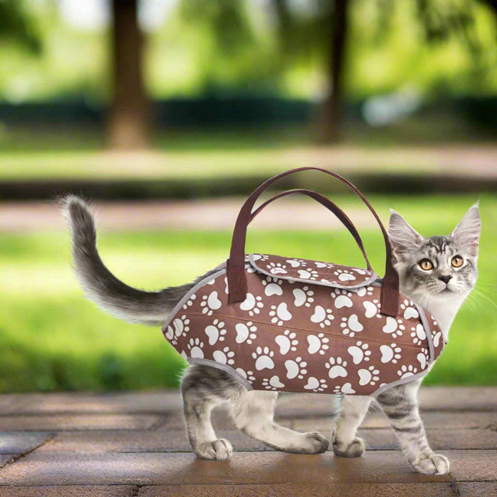 Sac de transport chat - PorteChat™ - Marron