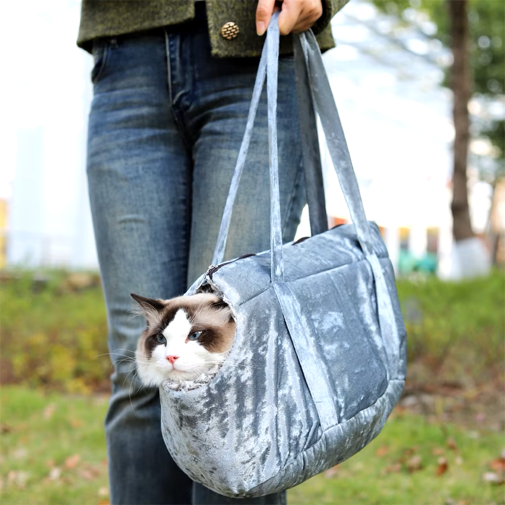 Sac de transport chat - CosyChat™ - Argent